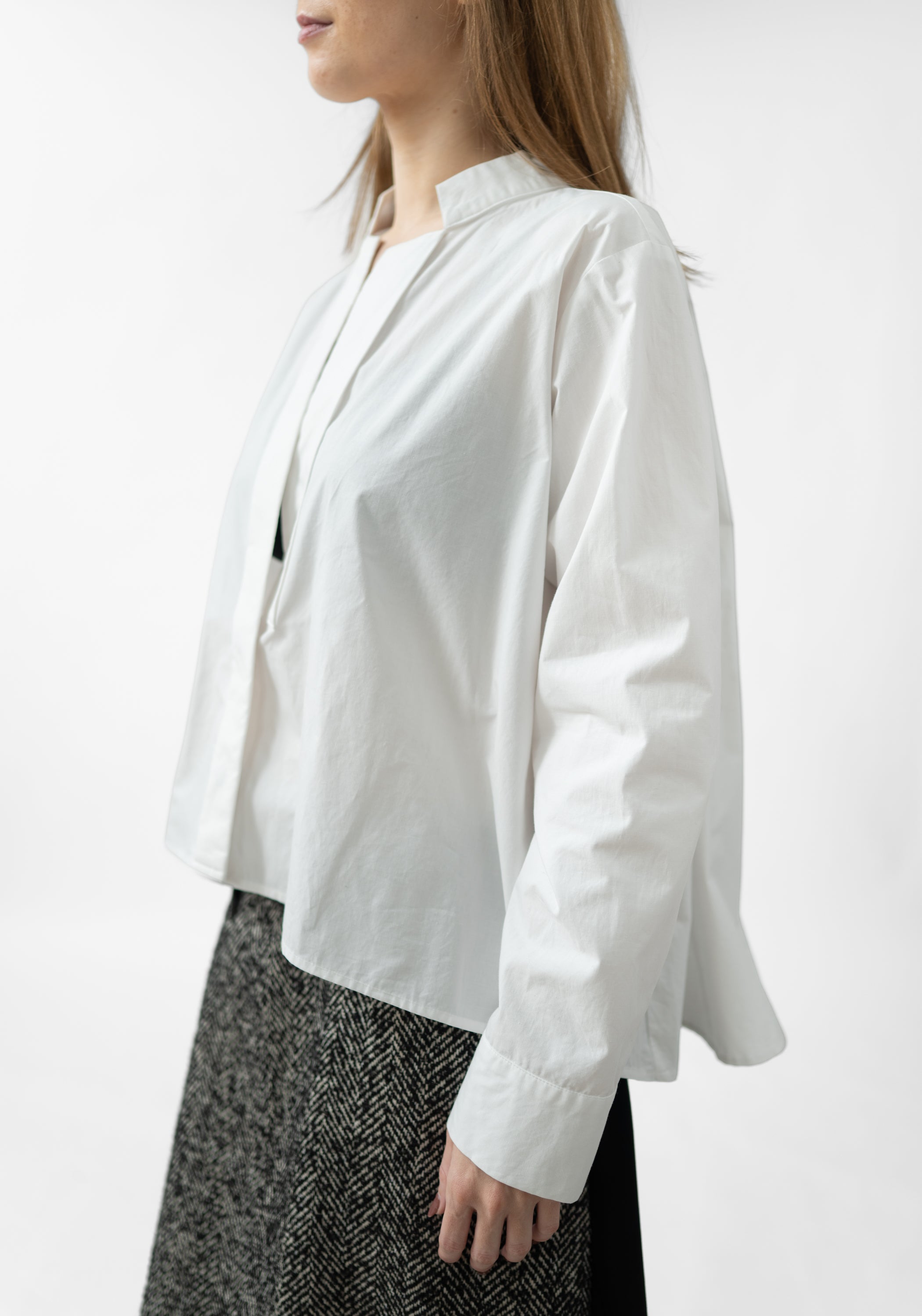 Oversized Deep V Blouse - December Thieves