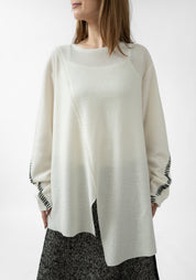 Stitch Detail Wool Blend Sweater