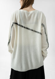 Stitch Detail Wool Blend Sweater