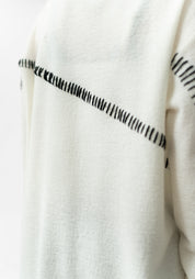 Stitch Detail Wool Blend Sweater