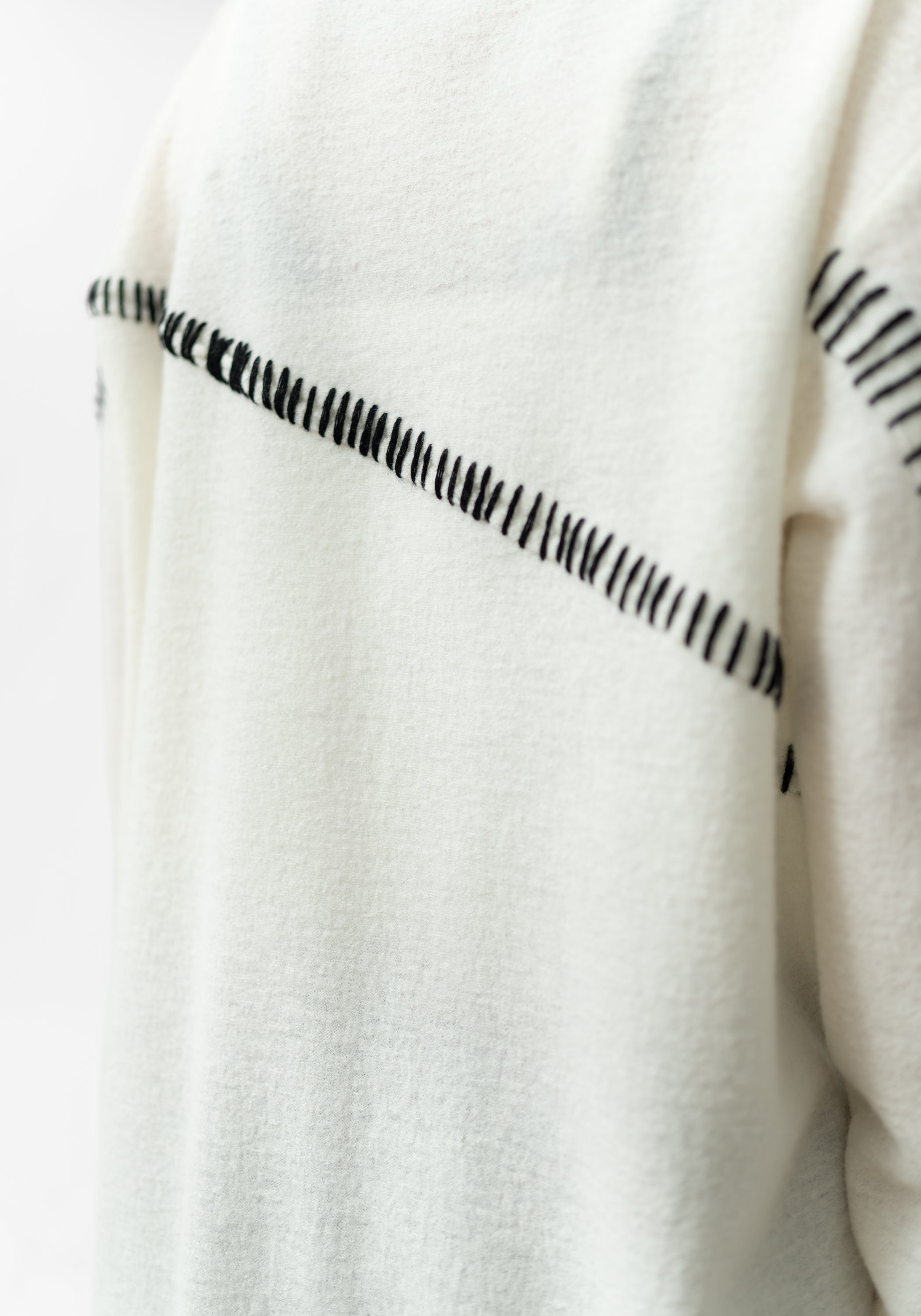 Stitch Detail Wool Blend Sweater