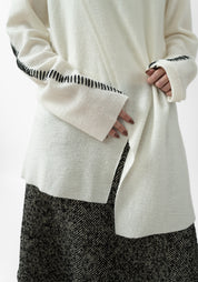 Stitch Detail Wool Blend Sweater