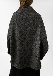 Oversized Drop Shoulder Wool Blend Tweed Jacket