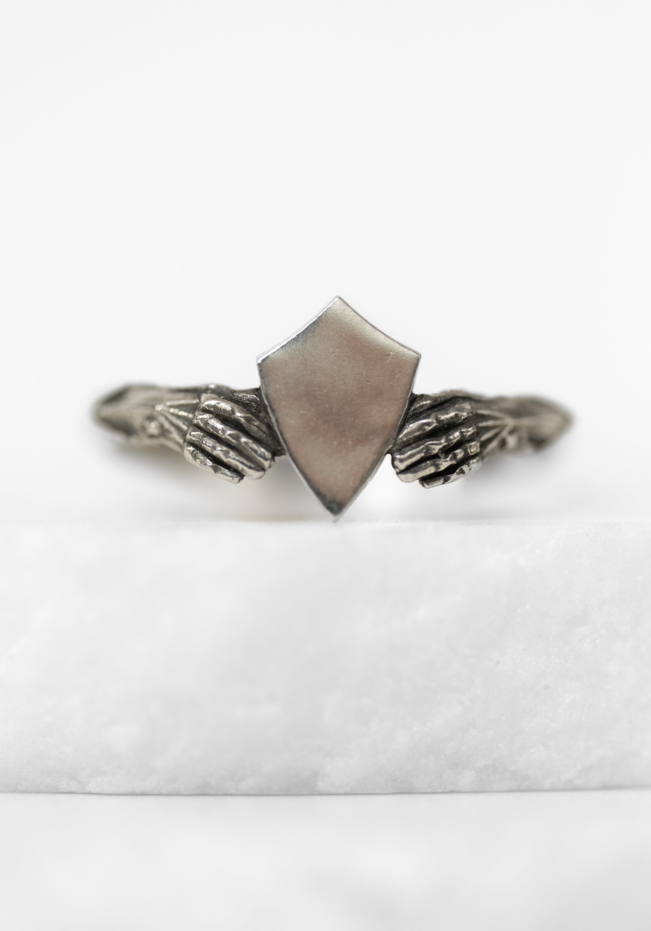 Sterling Stronghold Shield Ring