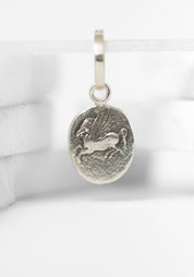 Single Sterling Pegasus Coin Earring