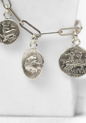 Sterling Oroboros Ancient Coin Bracelet