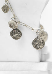 Sterling Oroboros Ancient Coin Bracelet