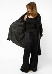 Slate Silk Velvet Cocoon Jacket - December Thieves