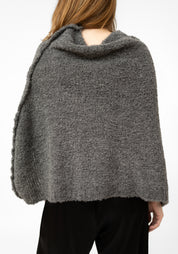 Charcoal Alpaca Silver Foiled Shrug