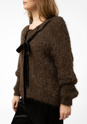 Mocca Alpaca Tie Detail Pullover - December Thieves