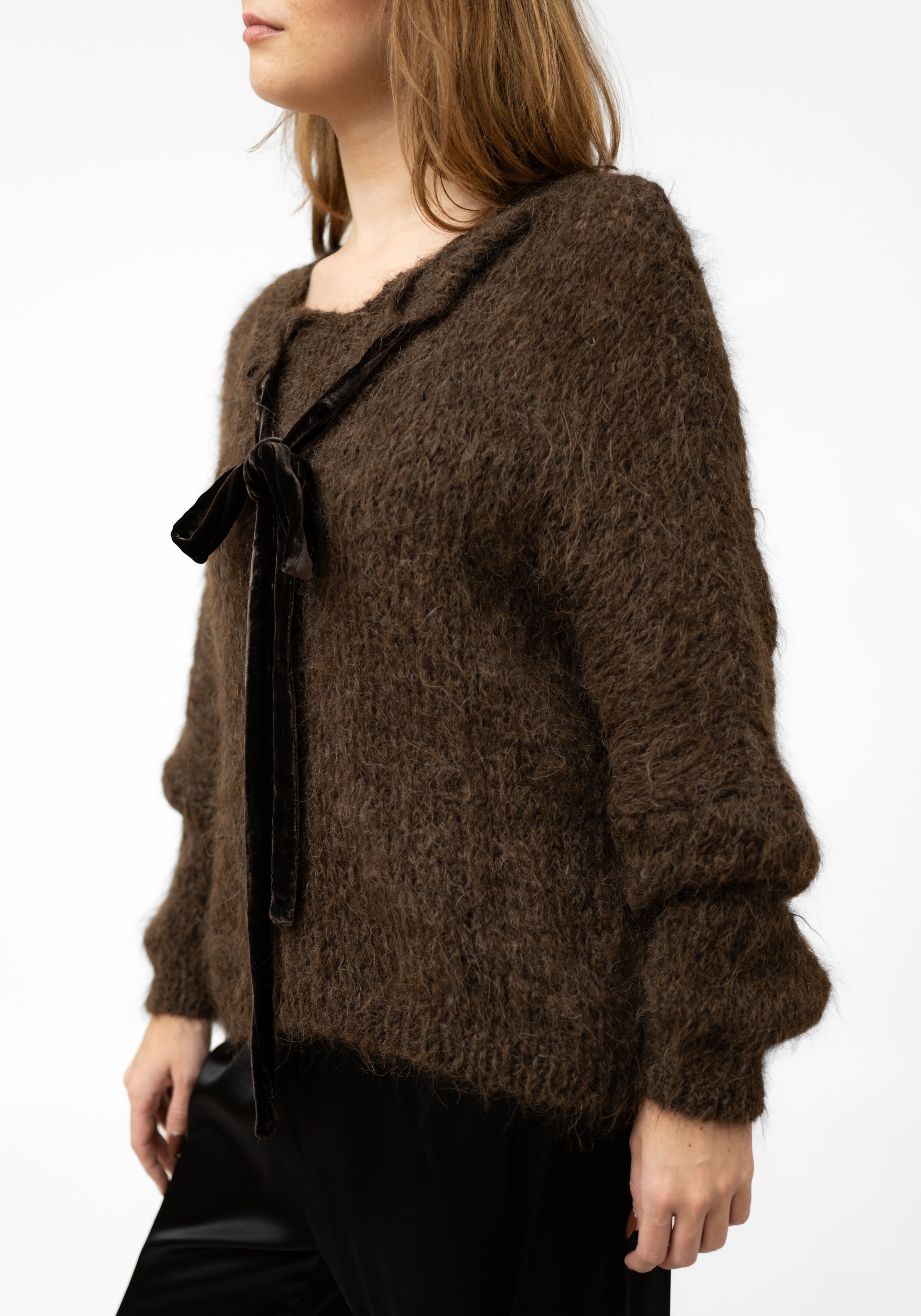 Mocca Alpaca Tie Detail Pullover - December Thieves