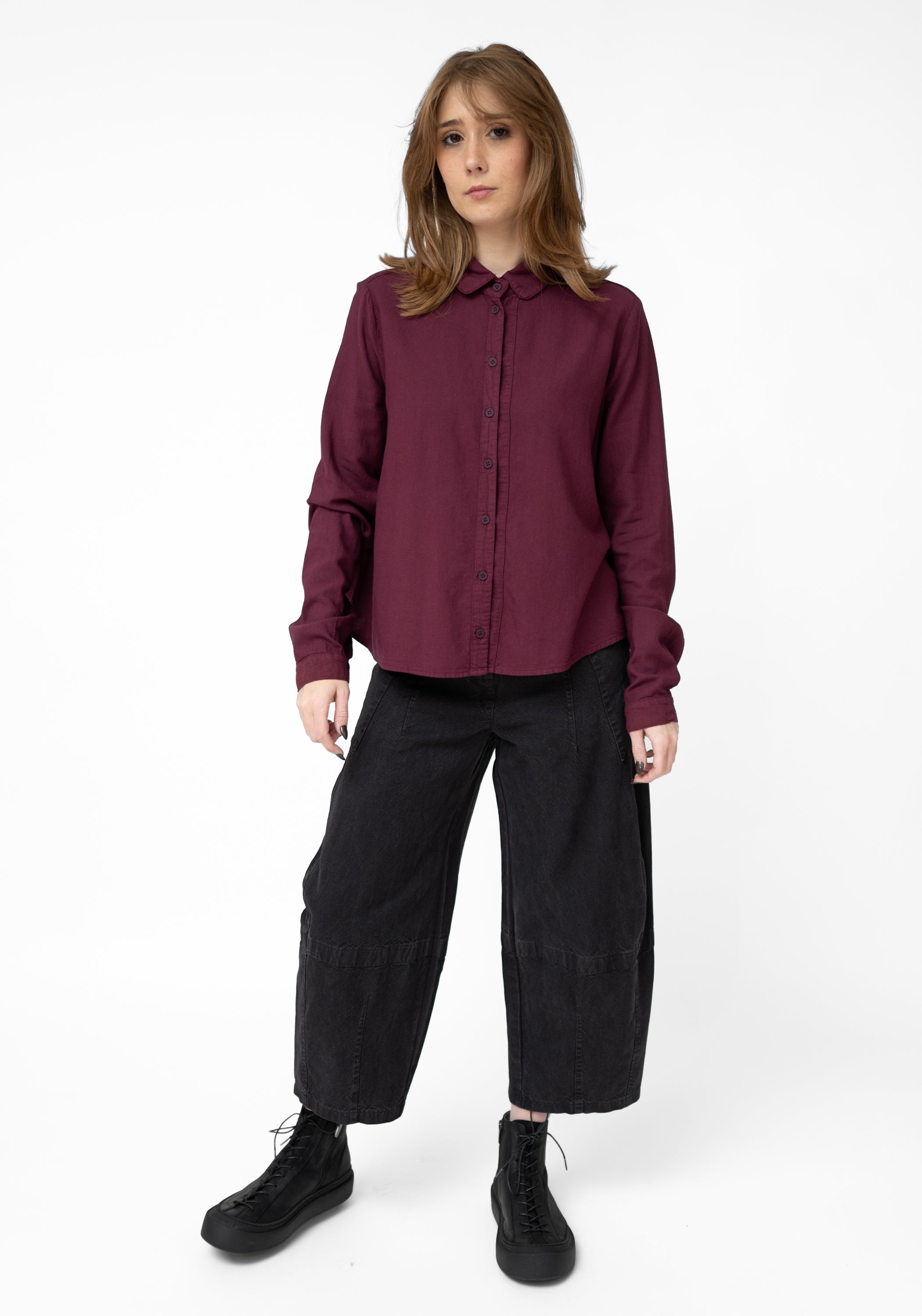 Oversized Button Front Blouse - December Thieves