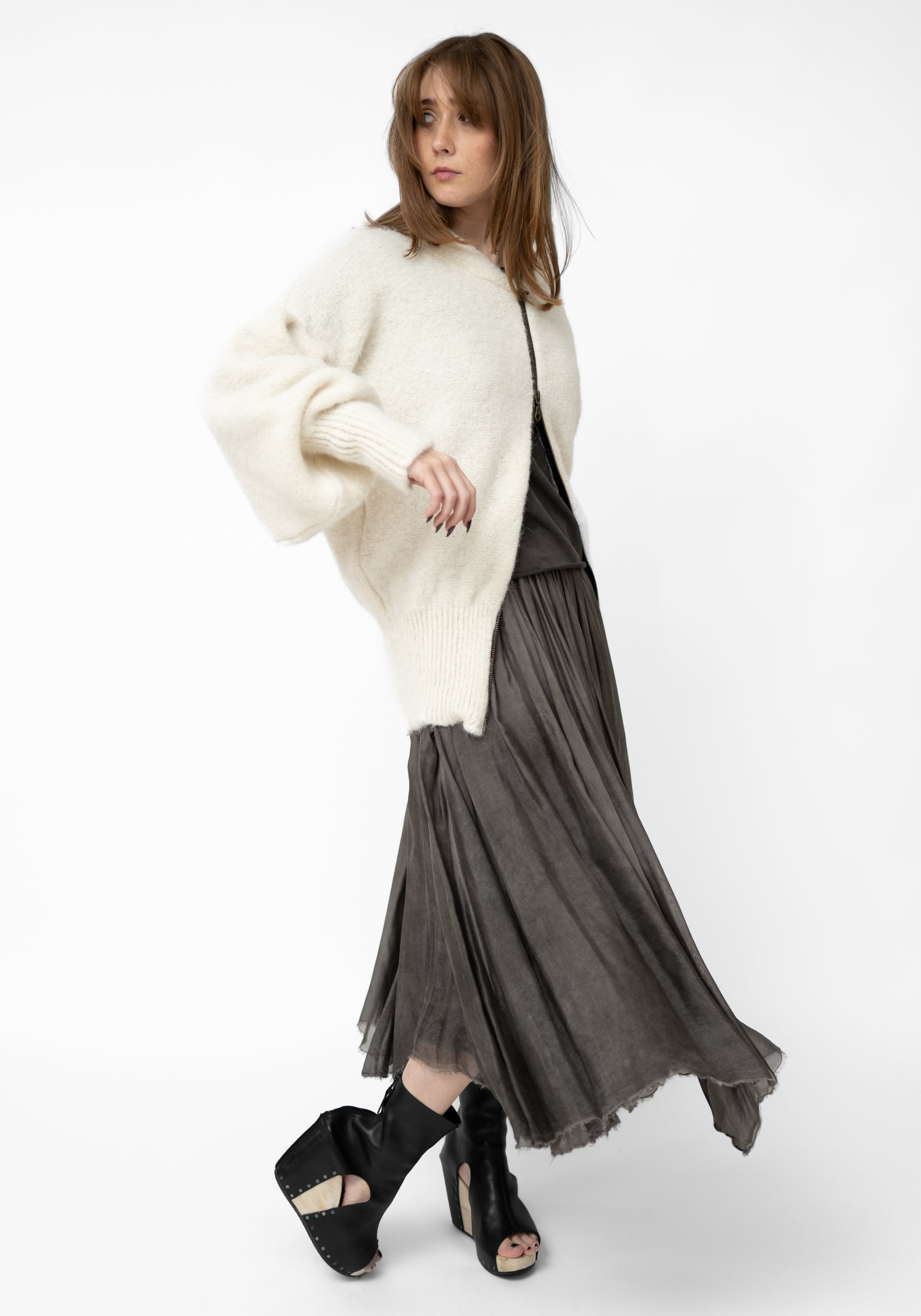 Snow Alpaca Oversized Bomber Jacket - December Thieves