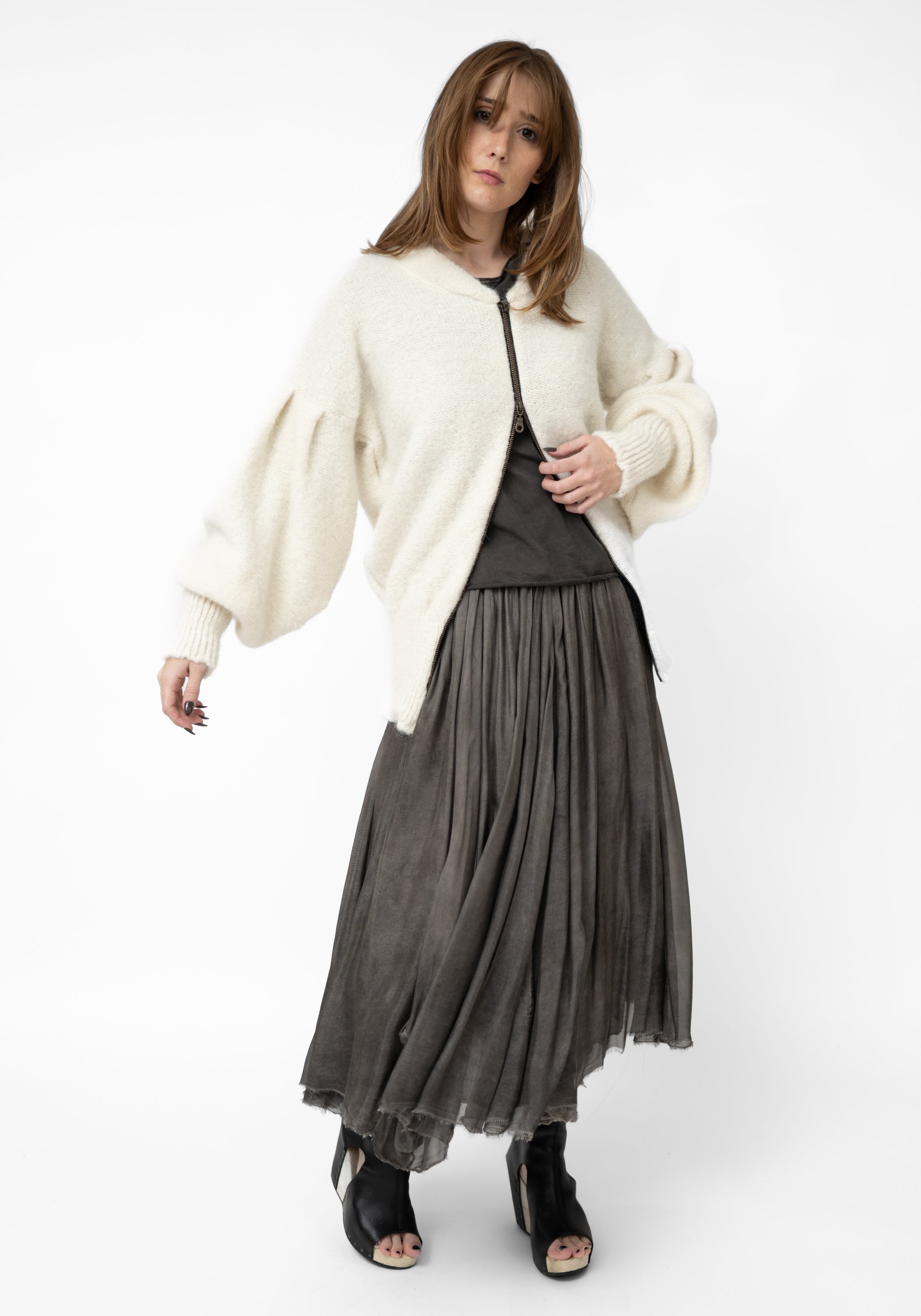 Snow Alpaca Oversized Bomber Jacket - December Thieves