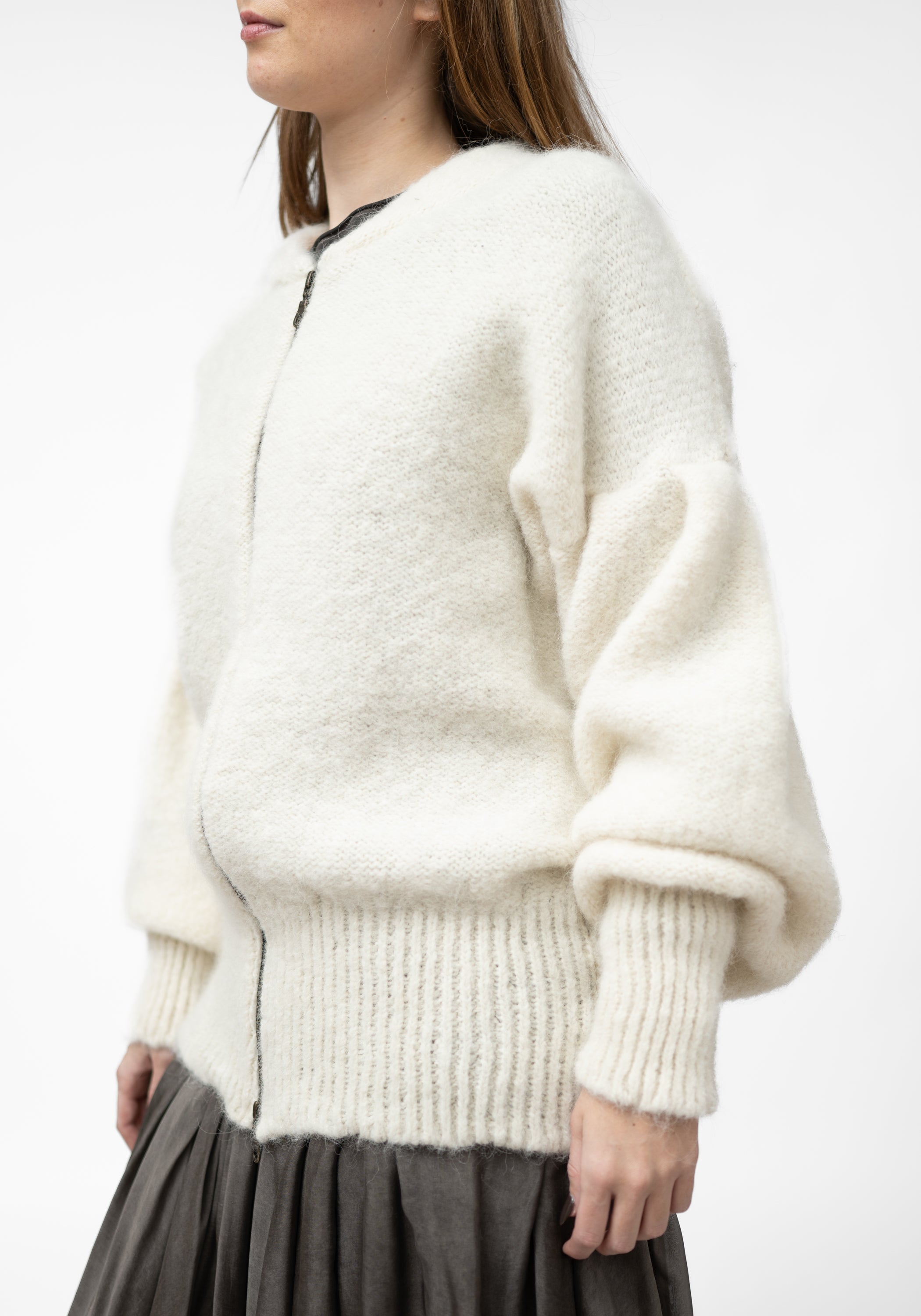 Snow Alpaca Oversized Bomber Jacket - December Thieves