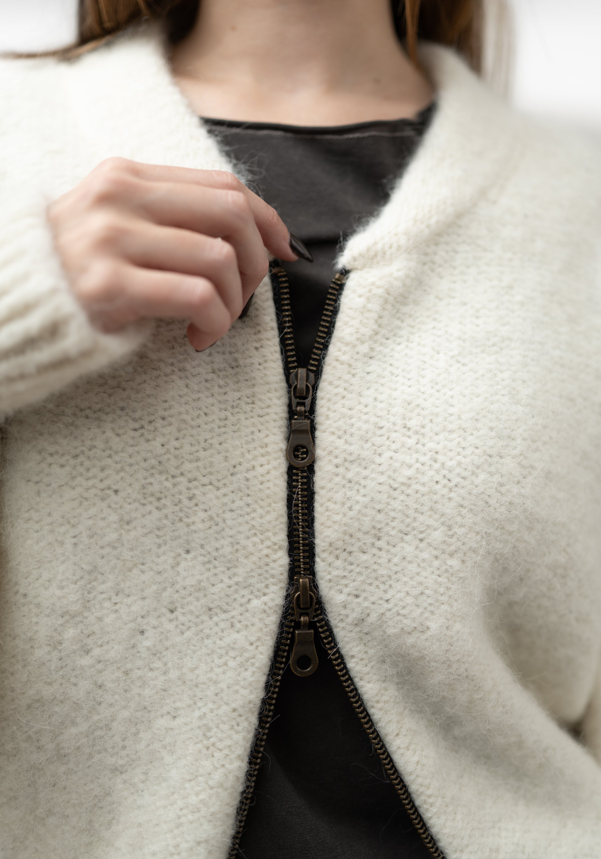 Snow Alpaca Oversized Bomber Jacket - December Thieves