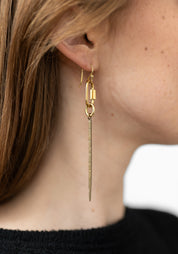 Brass Spike Earrings
