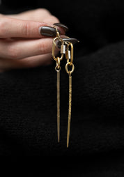 Brass Spike Earrings