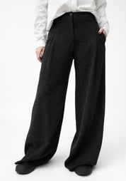 High Waisted Wool Blend Wide Leg Pants - December Thieves