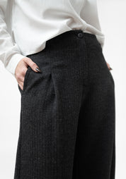 High Waisted Wool Blend Wide Leg Pants - December Thieves