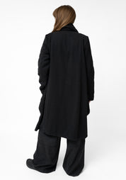 Draped Neck Wool Blend Coat - December Thieves