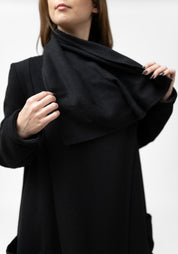Draped Neck Wool Blend Coat - December Thieves