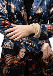 Navy Bulba Velvet Blazer