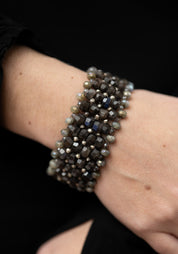 Black Labradorite Beaded Bracelet - December Thieves