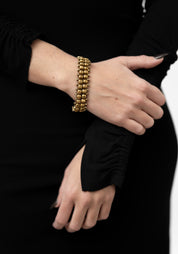 Brass Cube Beaded Bracelet - December Thieves
