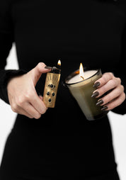 Brass and Black Onyx Moody Eye Lighter Case