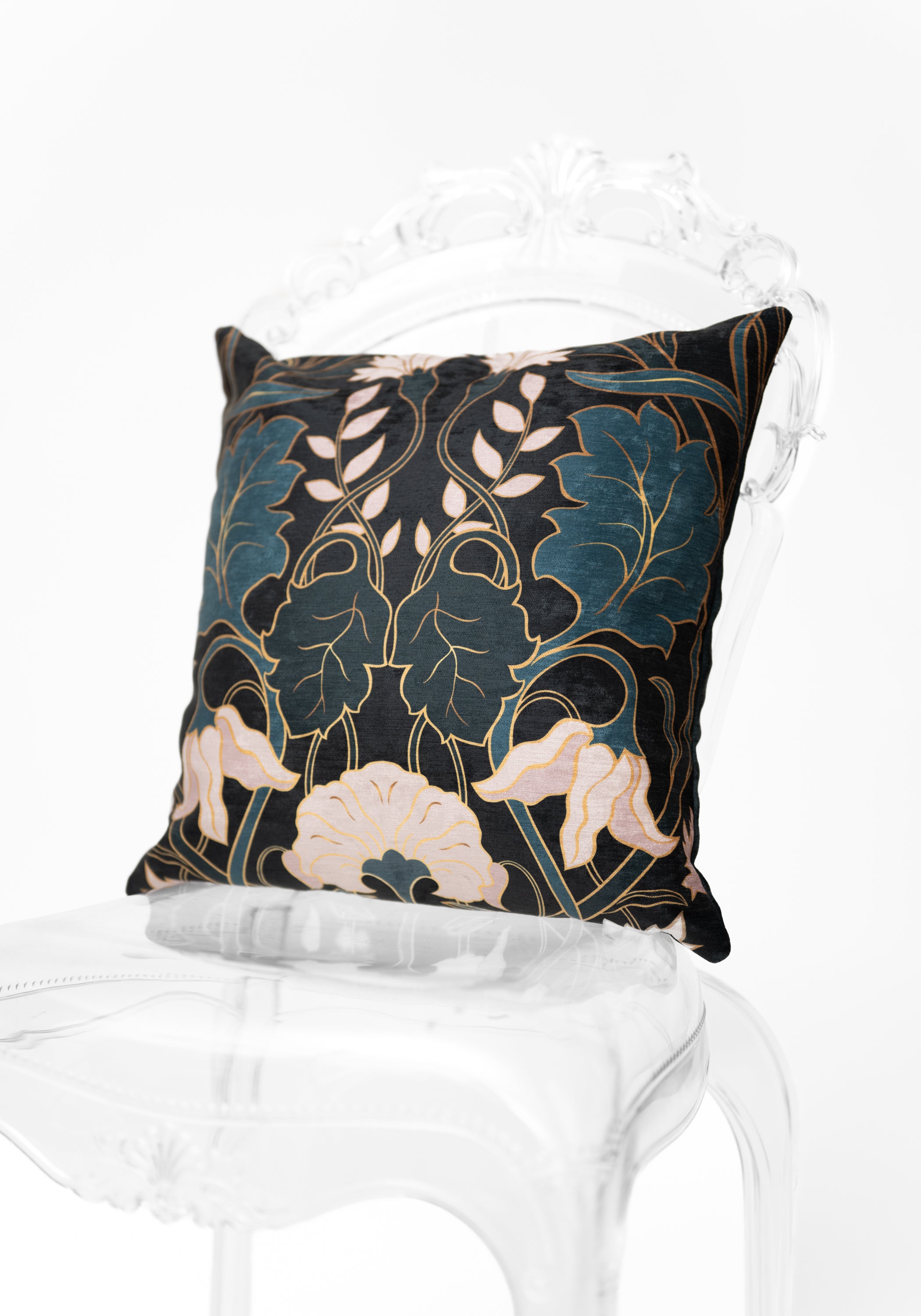 Forest Fox Velvet Pillow