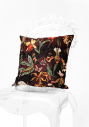 Tiger Orchid Velvet Pillow