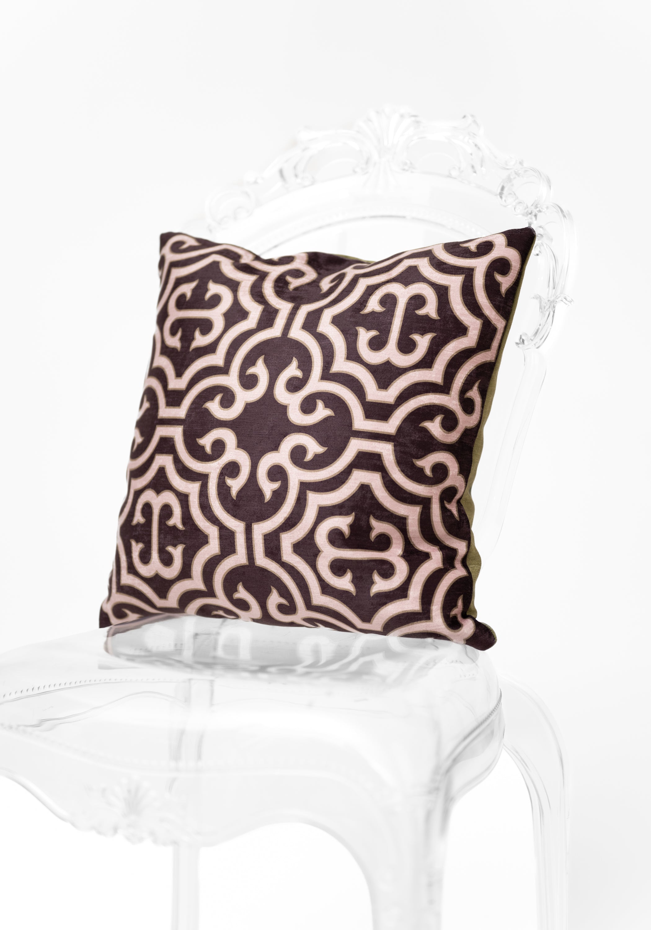 Green Regina Bestiario Velvet Pillow