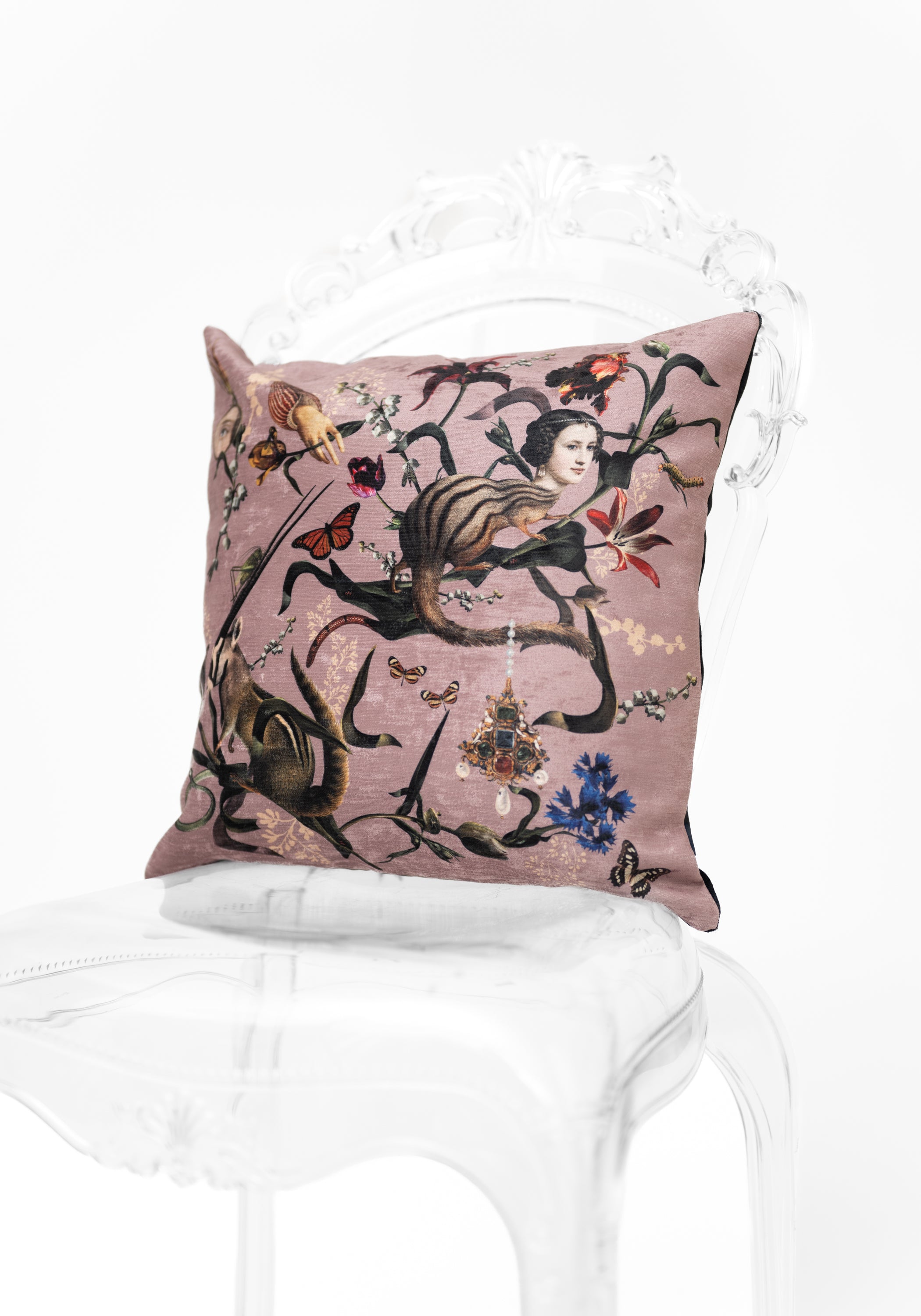 Rosewood Bulba Animals Velvet Pillow