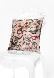 Pink Serpent Velvet Pillow