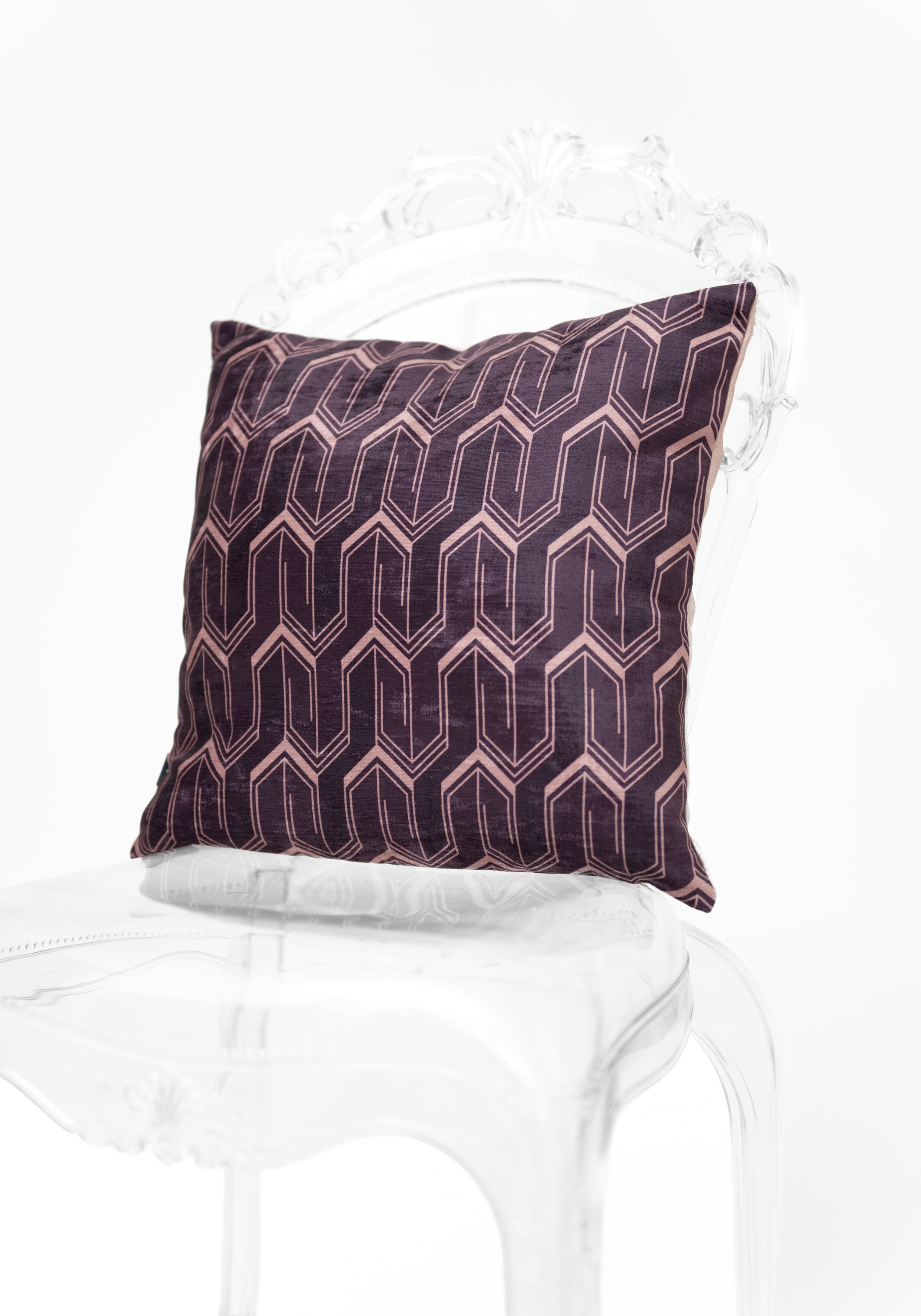 Pink Serpent Velvet Pillow