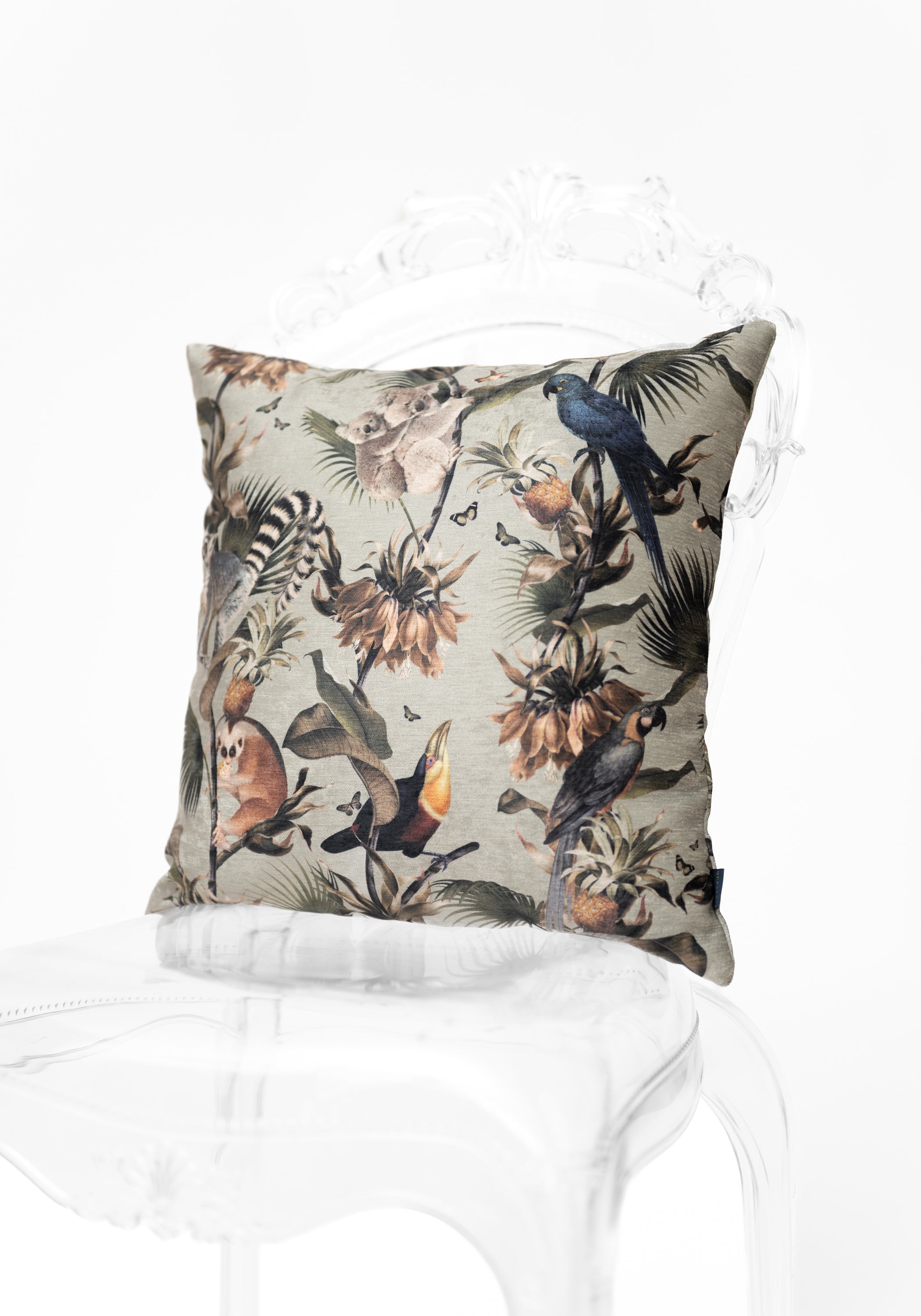 Selva Vintage Animals Velvet Pillow