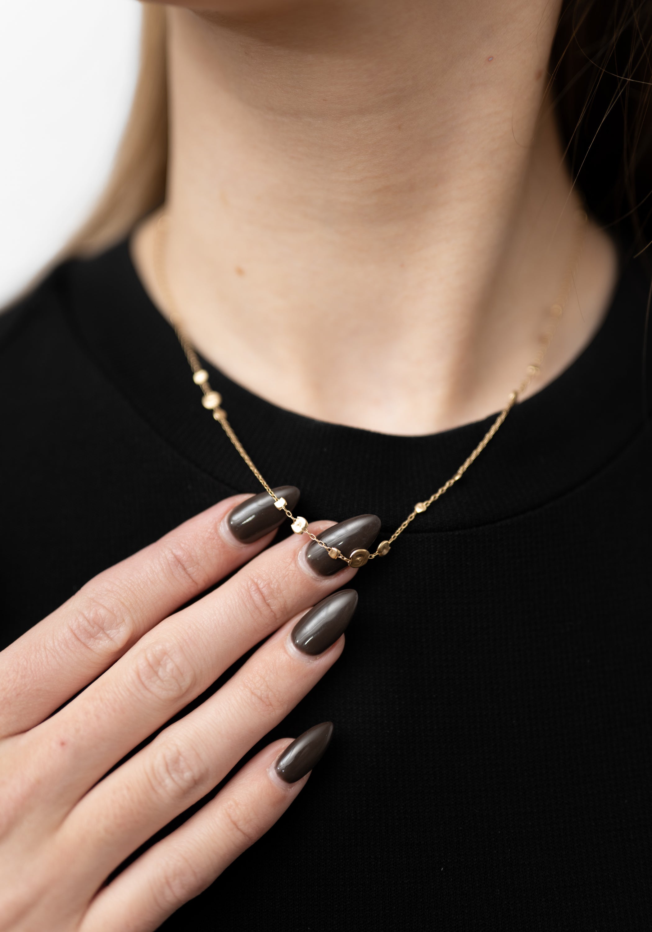 Brass Drift Bubble Necklace