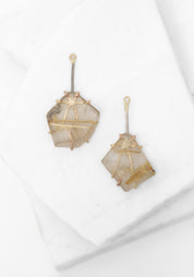 14k-18k Gold Rutilated Quartz Drops