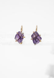 14k-18k Gold Amethyst Hook Earrings