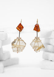 14k-18k Gold Carnelian Hook Earrings