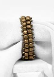 Brass Cube Beaded Bracelet - December Thieves