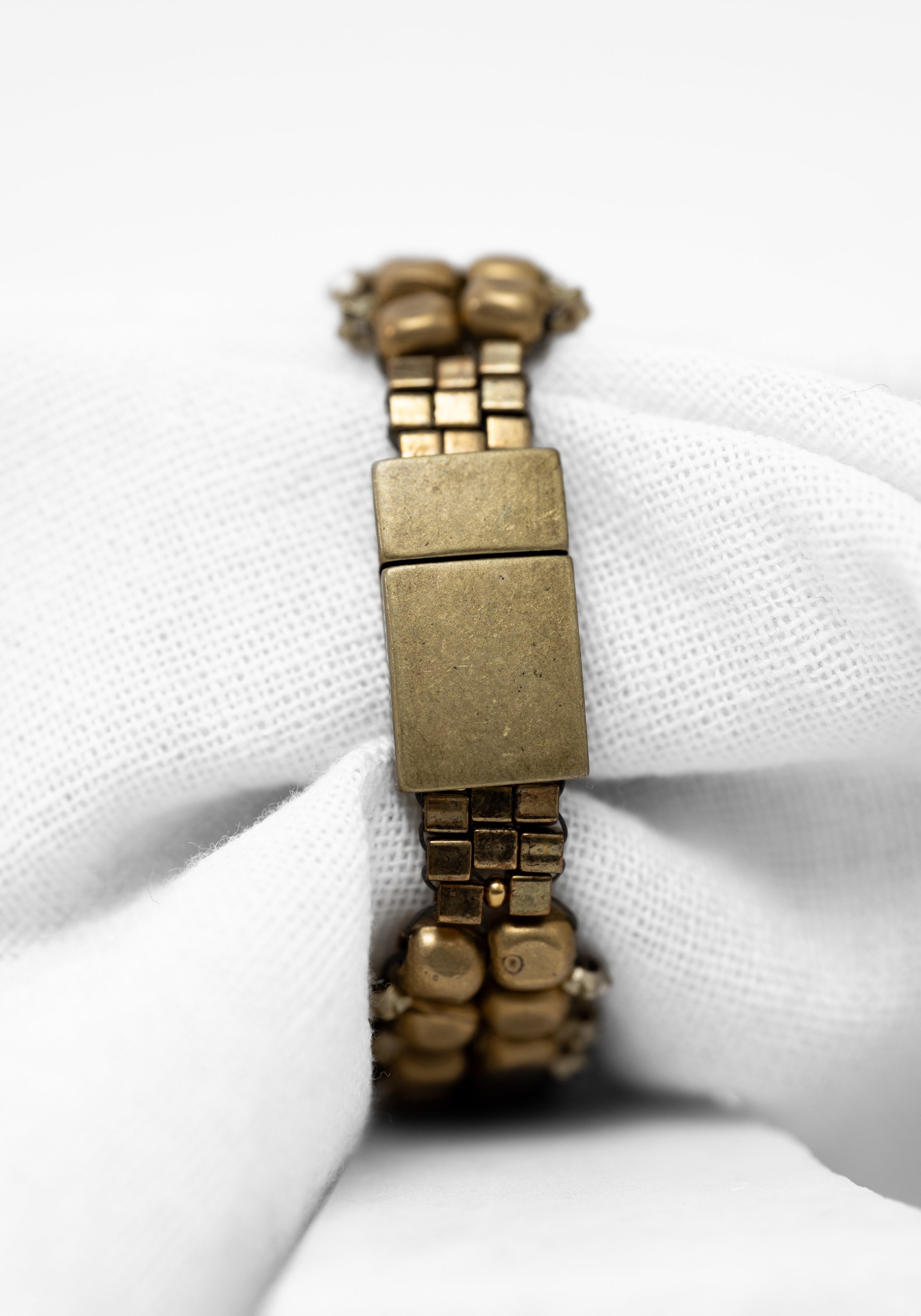 Brass Cube Beaded Bracelet - December Thieves