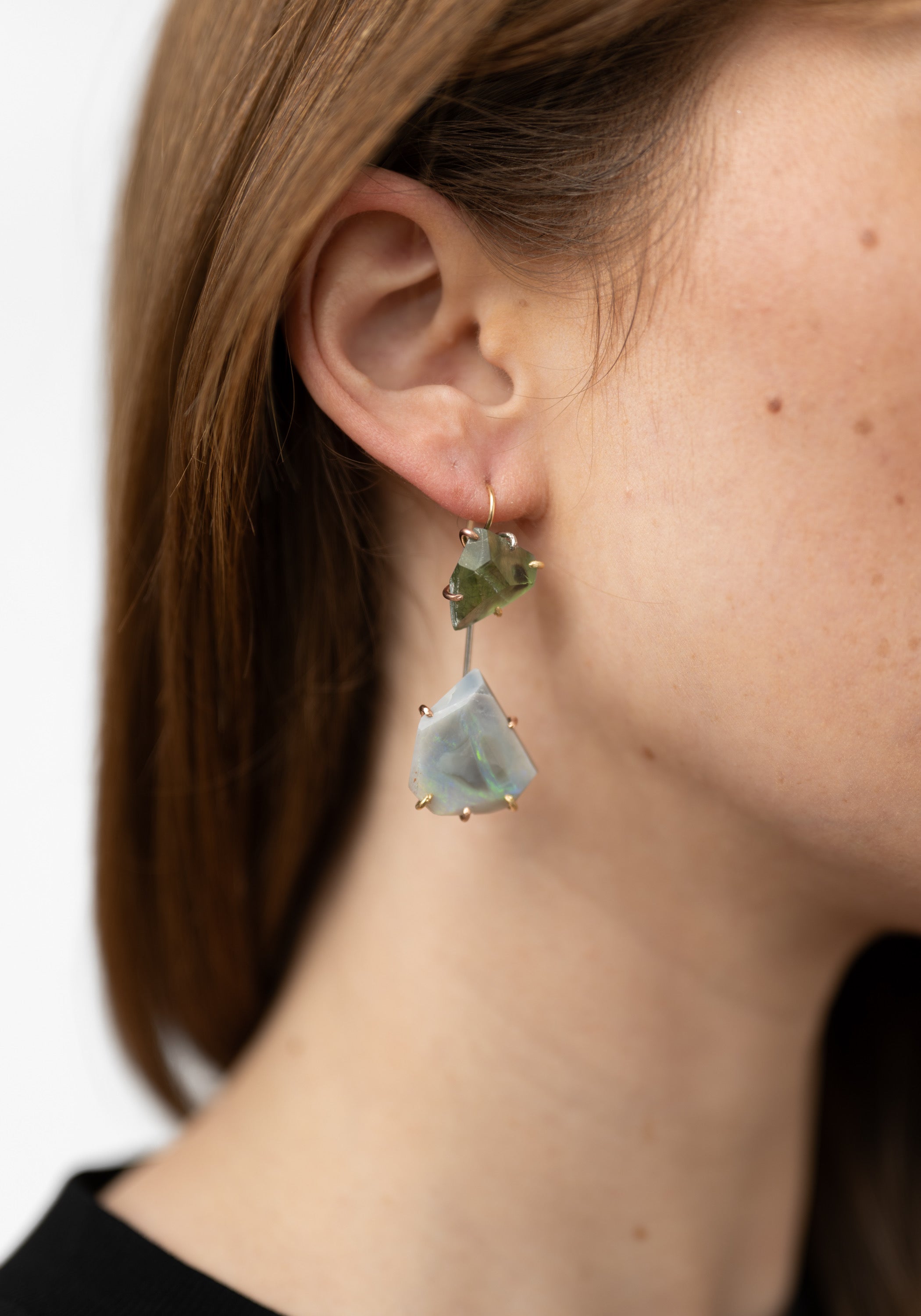 14k-18k Gold Extra Large Peridot Hook Earrings