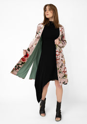 Pink Serpent Velvet Kimono