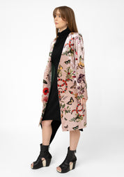 Pink Serpent Velvet Kimono