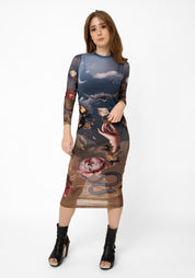 Eden Printed Mesh Dress
