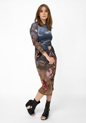 Eden Printed Mesh Dress