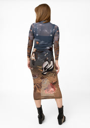 Eden Printed Mesh Dress