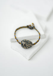 10K Gold, Sterling Silver and Diamonds Bracelet